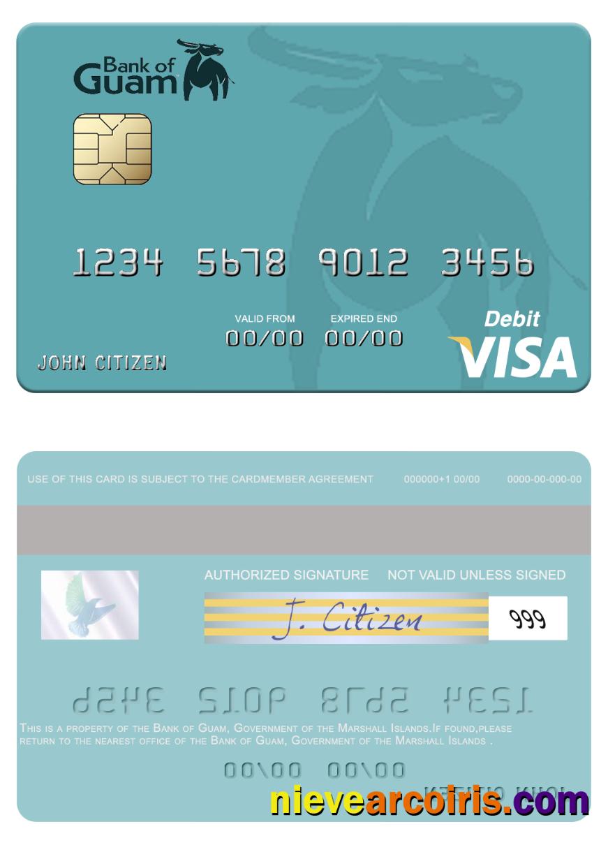 Marshall Islands Bank of Guam visa debit card